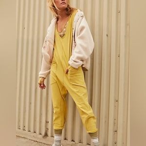 Free People Yellow Onesie